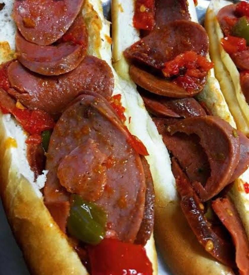 smoked Sausage sandwich