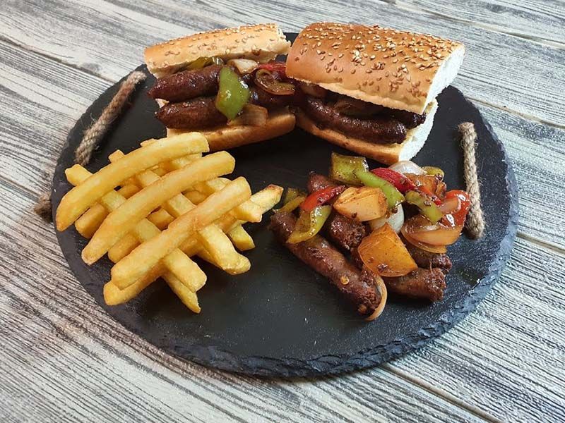 Mustard Sausage Sandwich