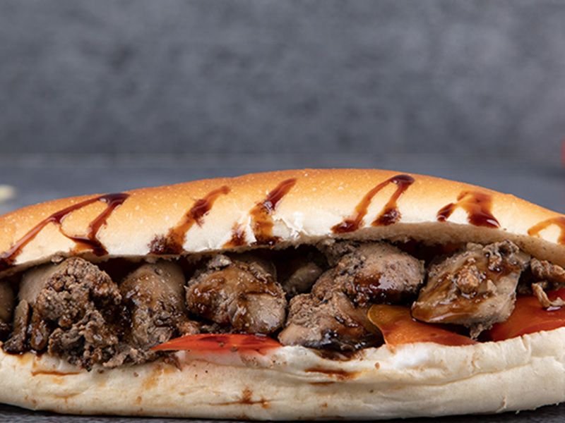 Grilled Oriental Sausage Sandwich