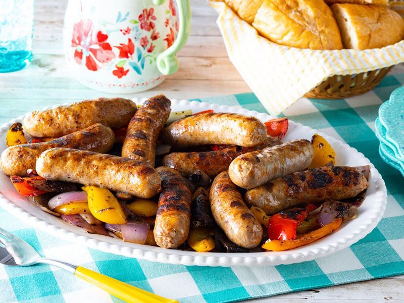 Grilled Oriental Sausage Sandwich
