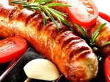 Grilled Oriental Sausage With Cheddar Cheese Sandwich