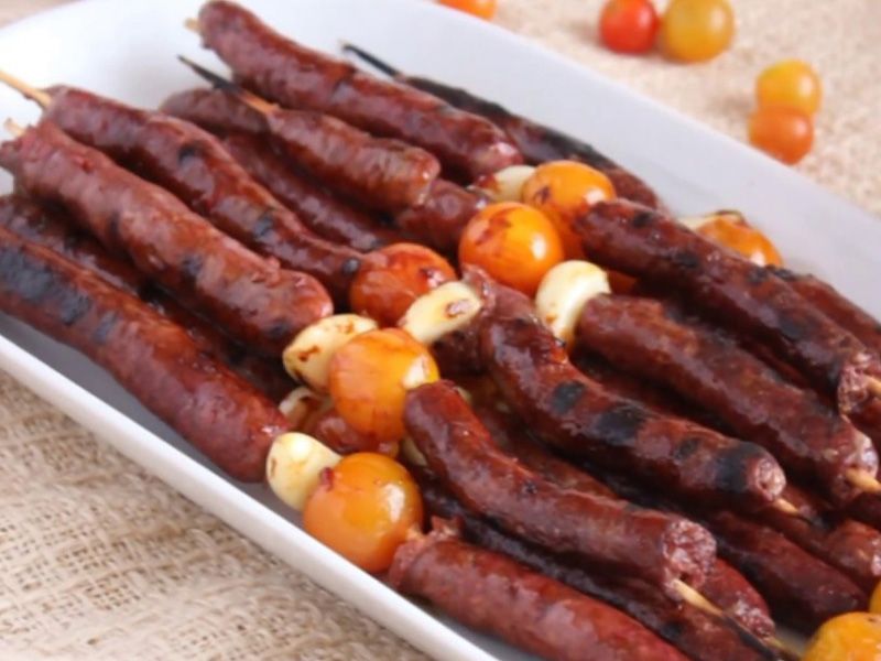 charcoal Grilled oriental sausage