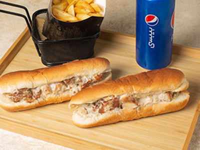 Mixed Cheese Oriental Sausage Sandwich