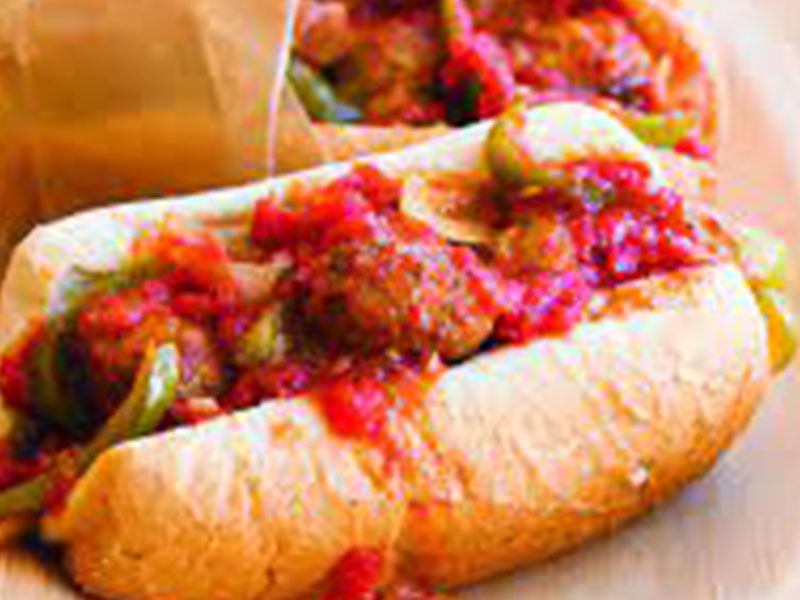 Mexican Oriental Sausage Sandwich