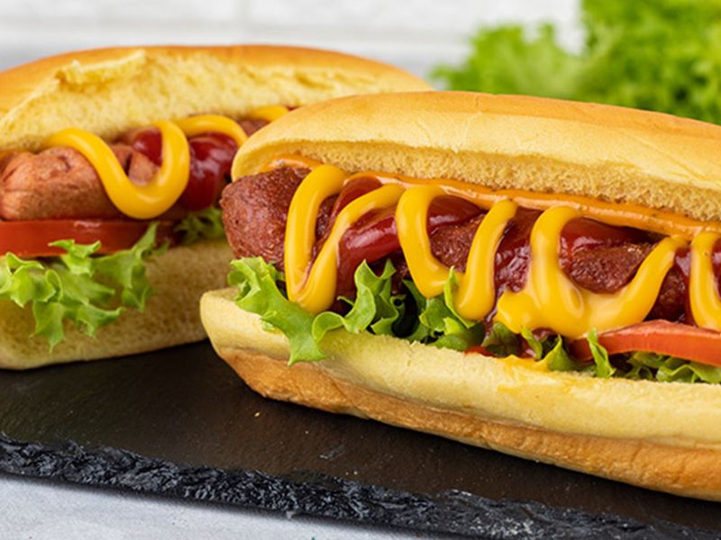 Grilled Oriental Sausage With Mozzarella Cheese Sandwich