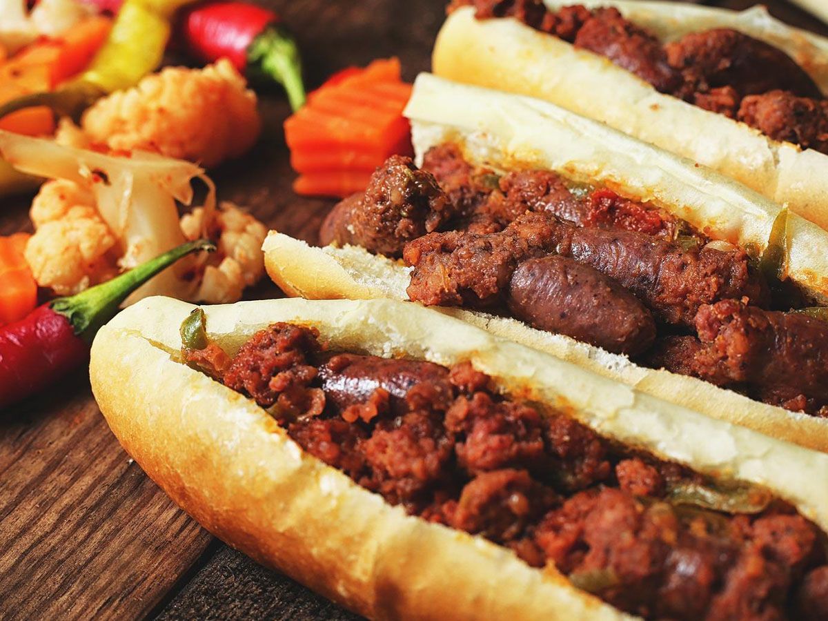 minced sausage sandwich