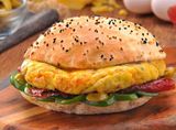 omelette with khalta sandwich