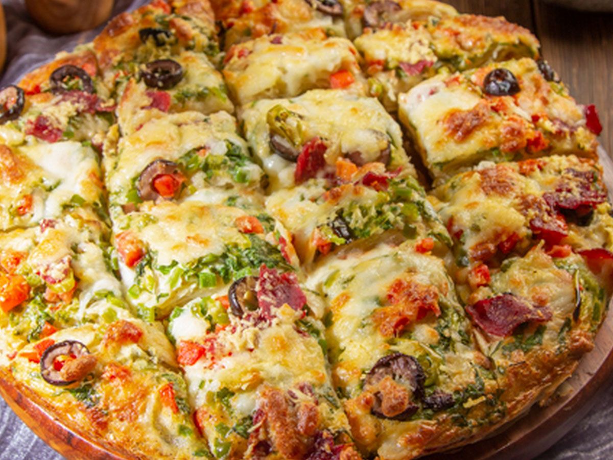 Salami with kiri pie
