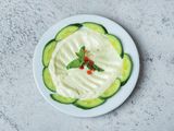 Garlic Dip With Mint Salad