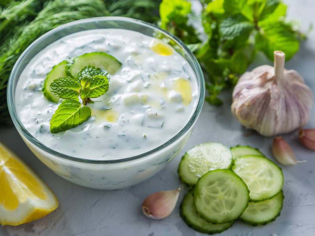 Yogurt With Cucumber Salad