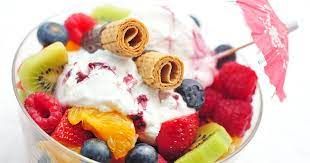 Fruit Salad With Ice Cream