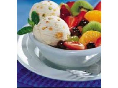 Fruit Salad With Ice Cream