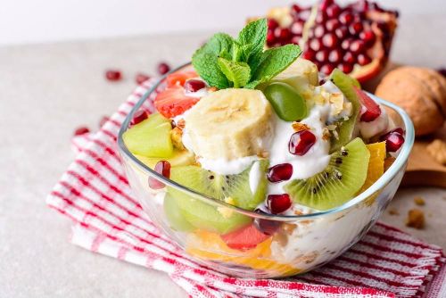 Fruit Salad With Ice Cream