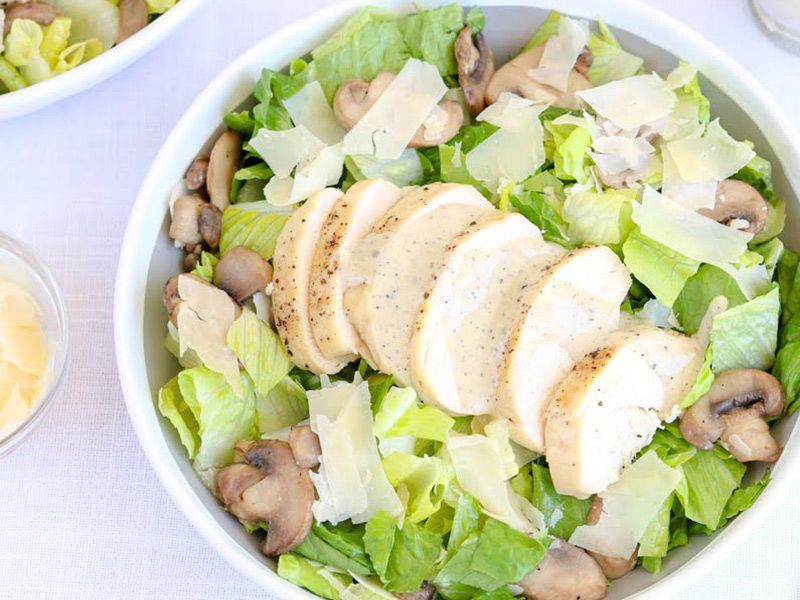 Mushroom Caesar Salad