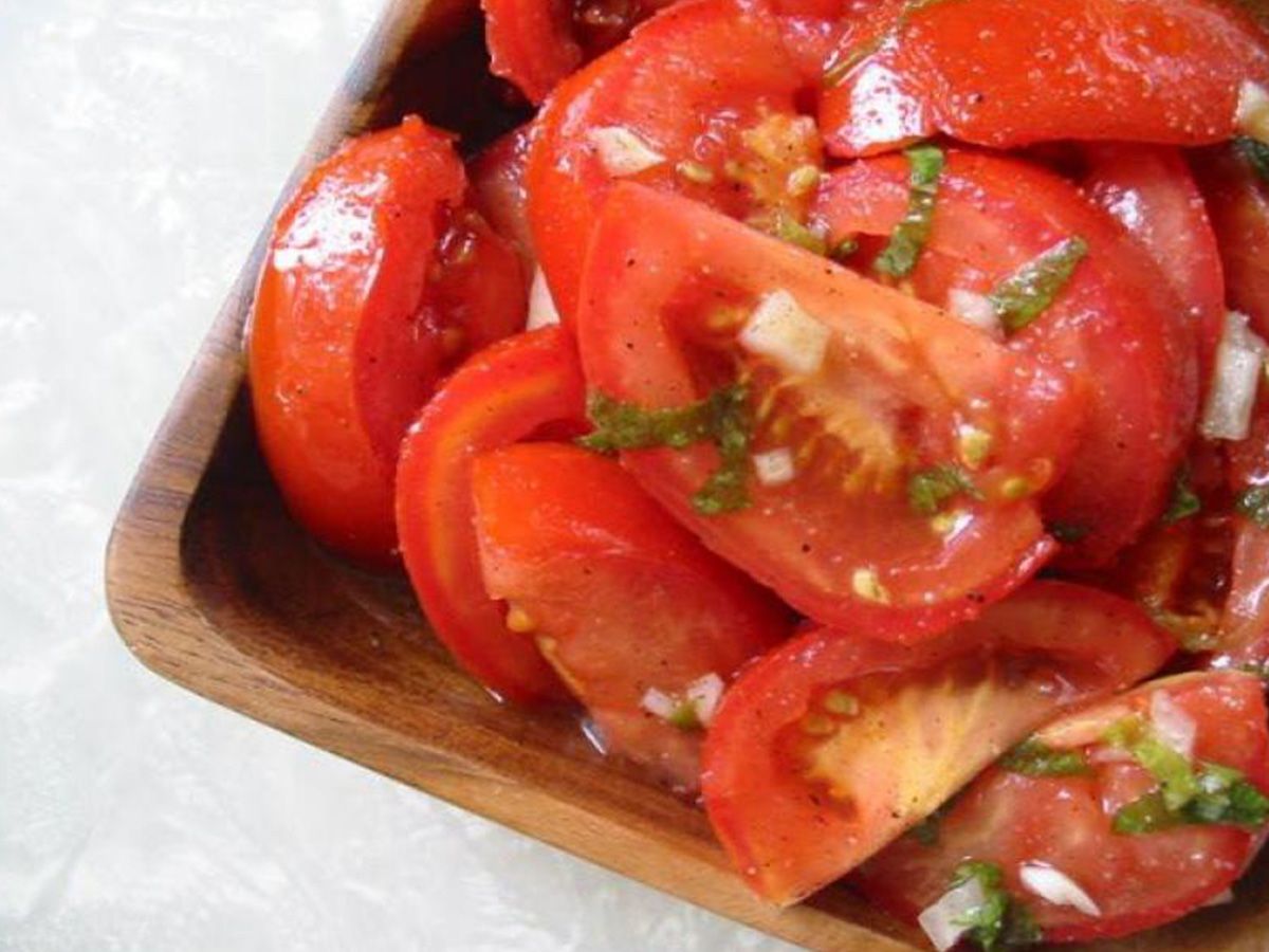 Marinated tomatoes