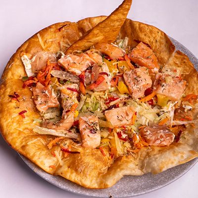 Mexican Salmon Salad Dish