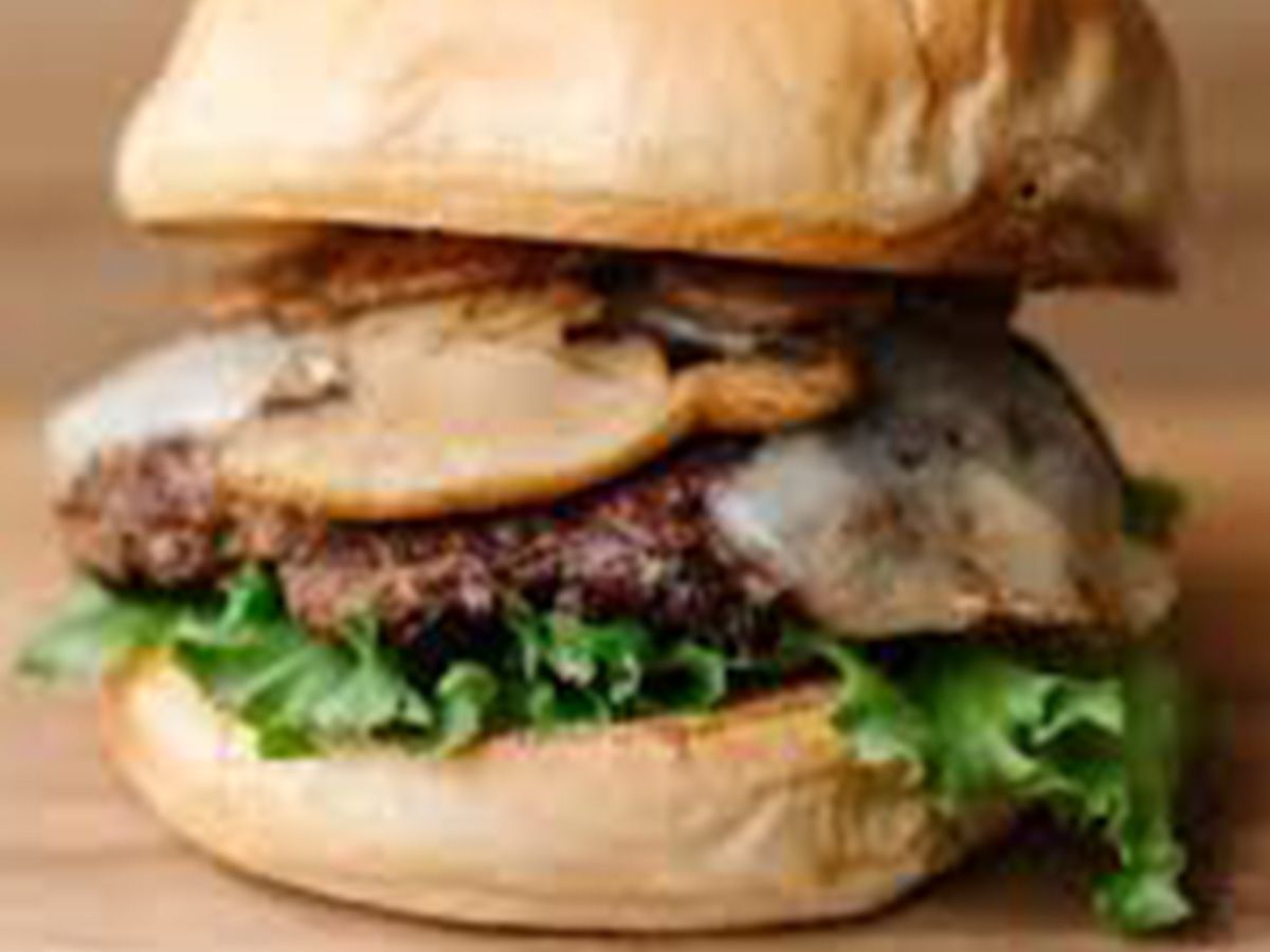 Mushroom Smash Burger Fino Sandwich
