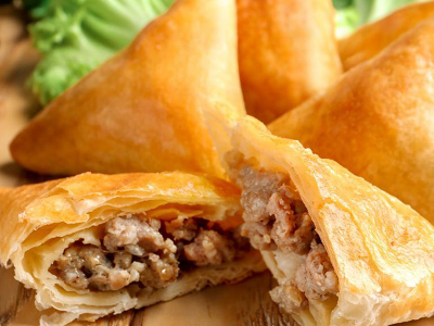 Fried Sambousek With Meat