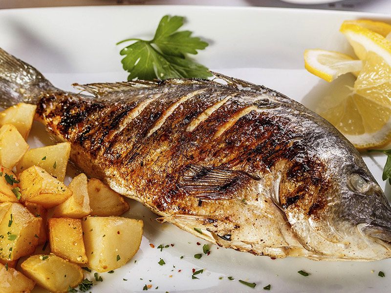 Grilled Tilapia Fish With Bran