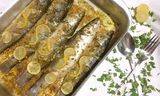 Oil And Lemon Grey Mullet Fish
