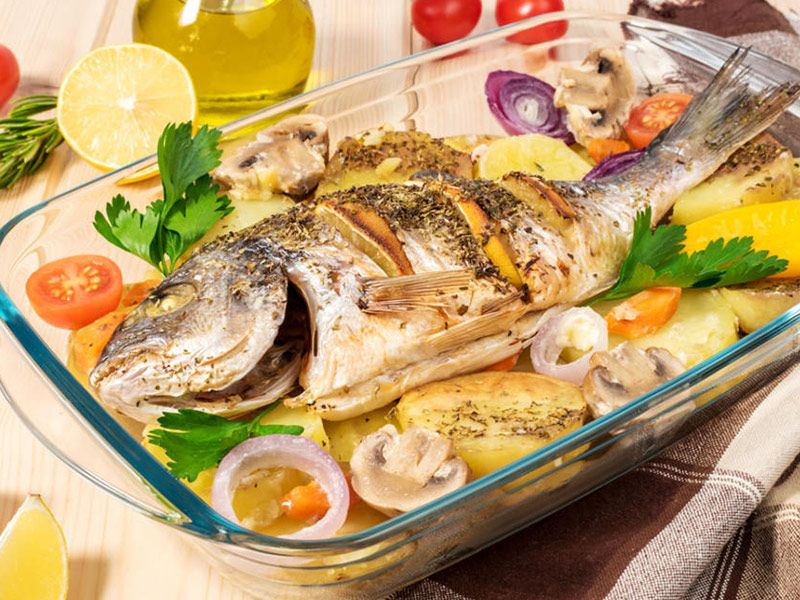 Grilled Sea Bass With Bran