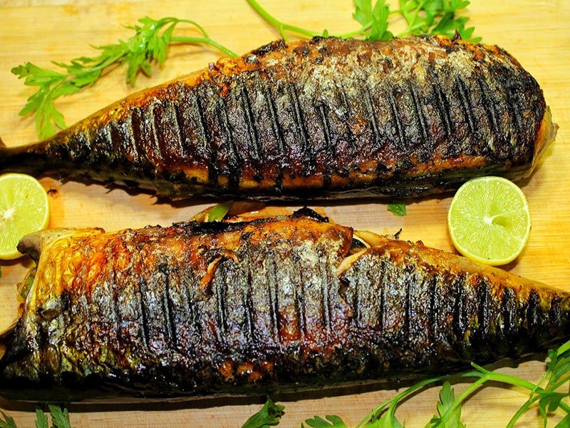 Grilled Mackerel With Bran