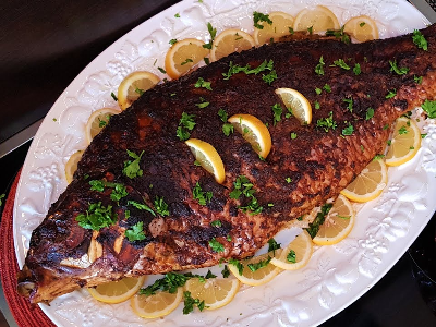 Large Grilled Tilapia Fish Meal