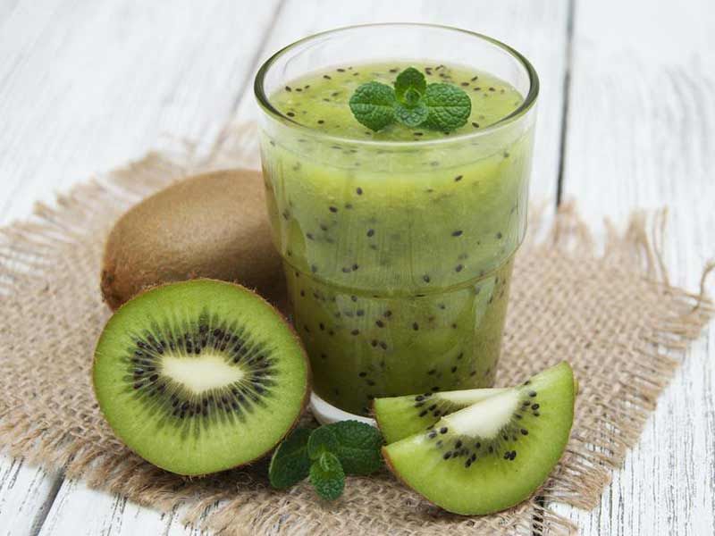 Kiwi With Peach Smoothie