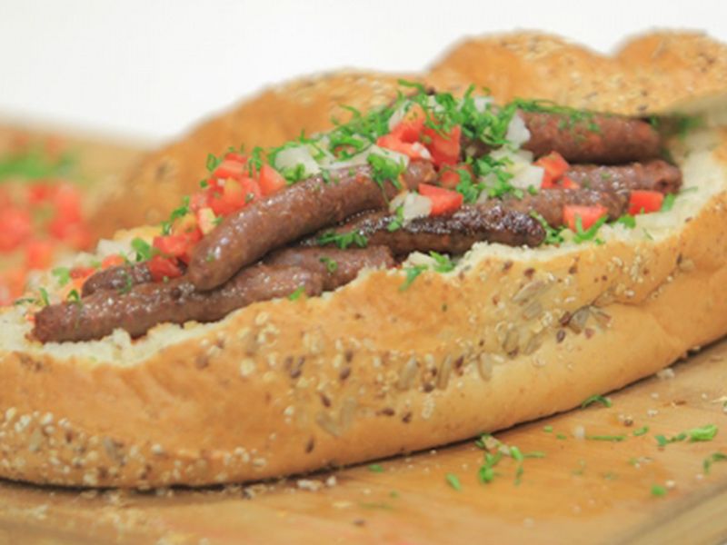 Oriental Sausage Sandwich