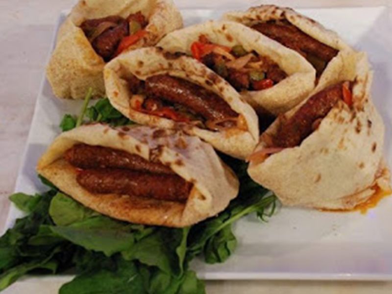 Oriental Sausage Sandwich