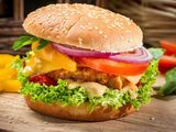 Chicken burger with eggs Sandwich