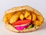 French Fries Sandwich With Baba Ghannoug
