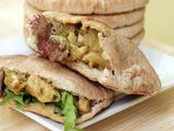 French Fries With Baba Ghannoug Sandwich