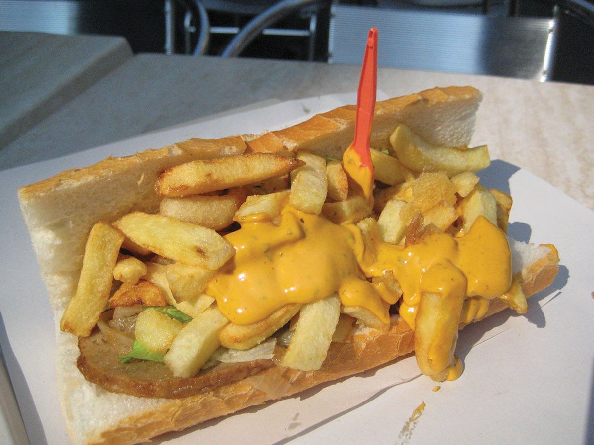 mozzarella syrian Fries sandwich
