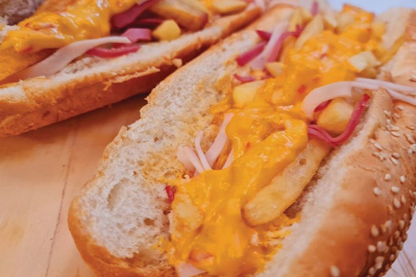 Cheddar potatoes Sandwich