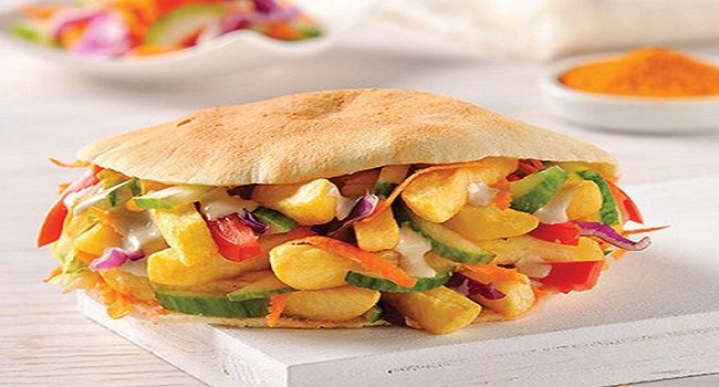 French Fries Sandwich With Omelette Eggs