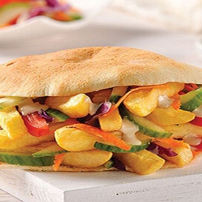 French Fries Sandwich With Omelette Eggs