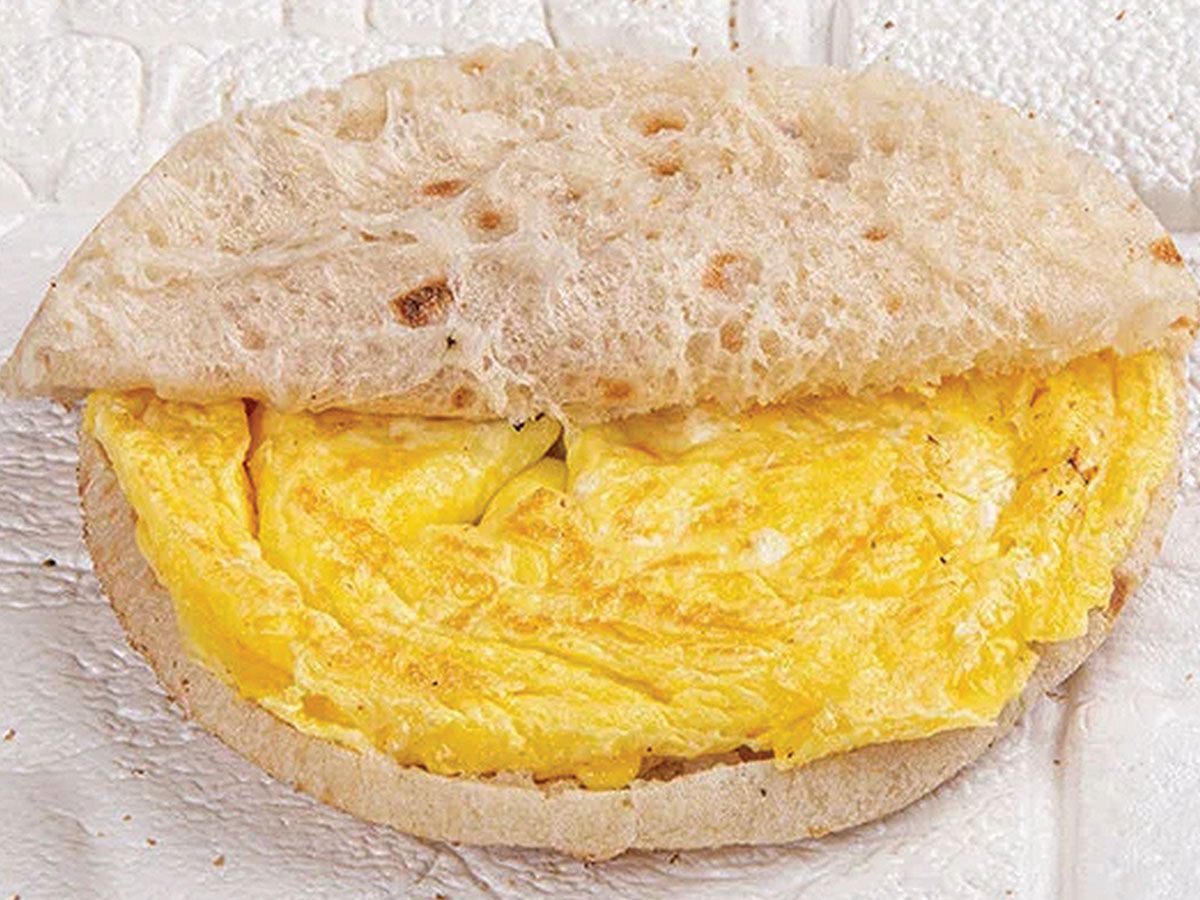 Fried Omelette Eggs Sandwich