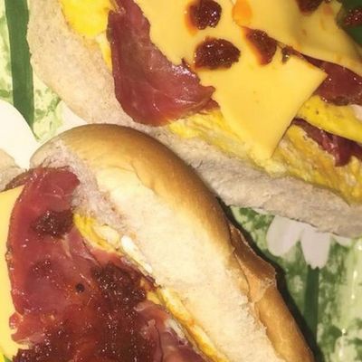 Pastrami Egg Sandwich