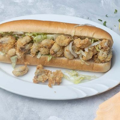 Squid egg sandwich