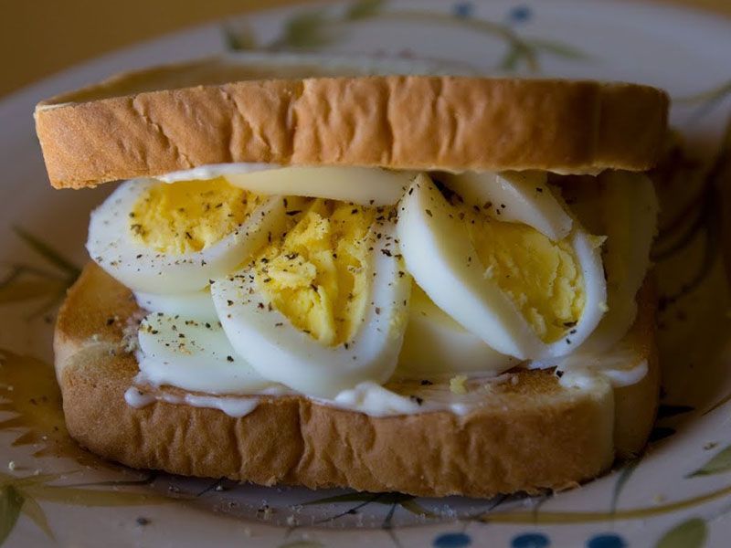 Boiled Eggs Sandwich