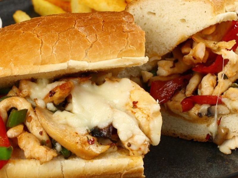 Chicken With Mozzarella Cheese Sandwich