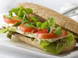 Cheese With Tomatoes And Vegetables Sandwich