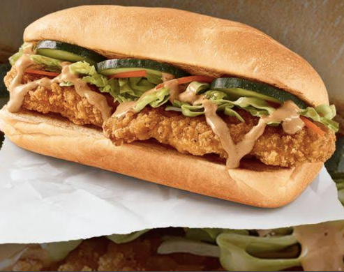 Panne chicken sandwich
