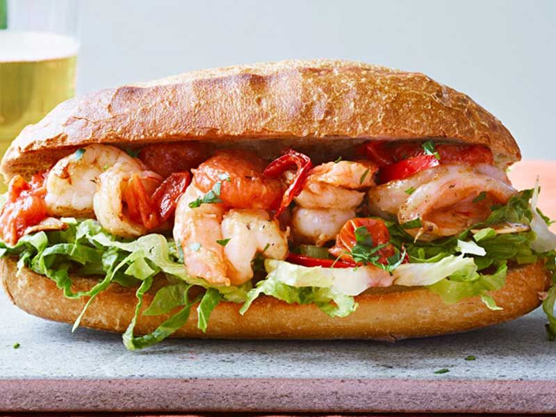 Squid With Shrimp Sandwich