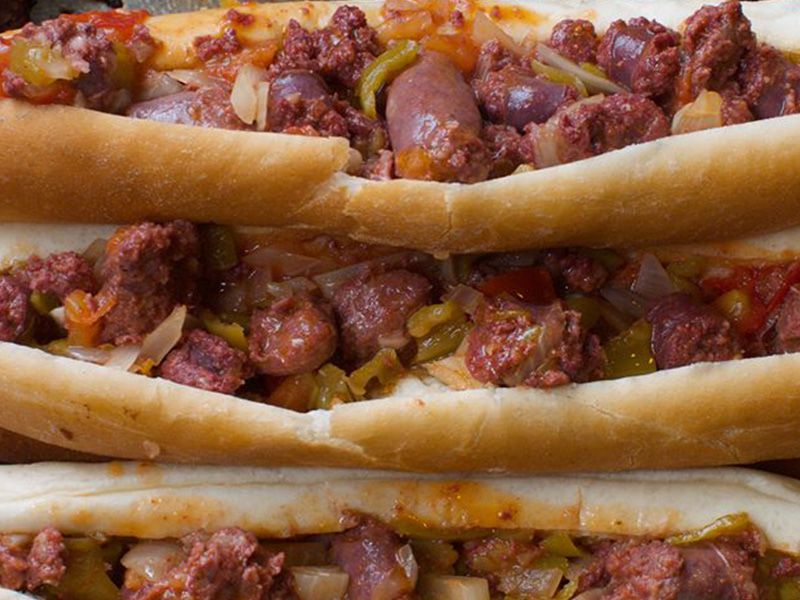 Syrian sausage sandwich