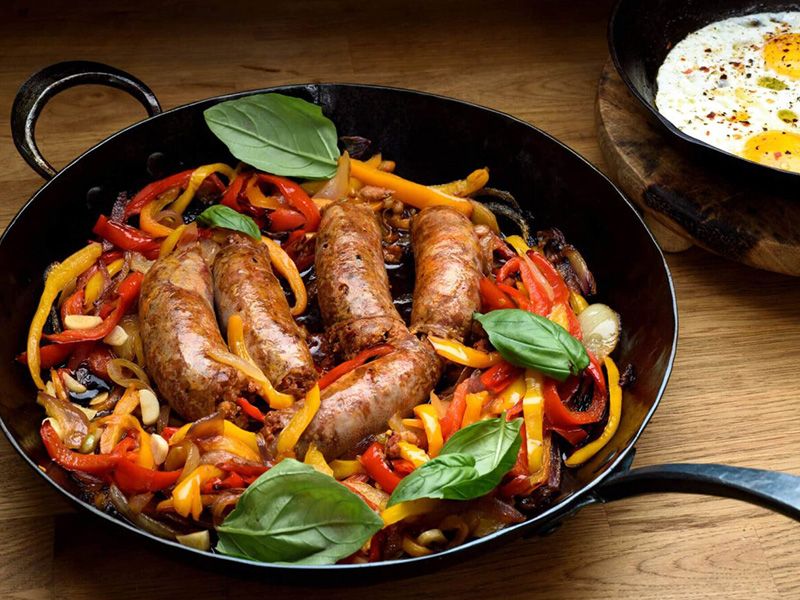 Grilled Oriental Sausage Sandwich