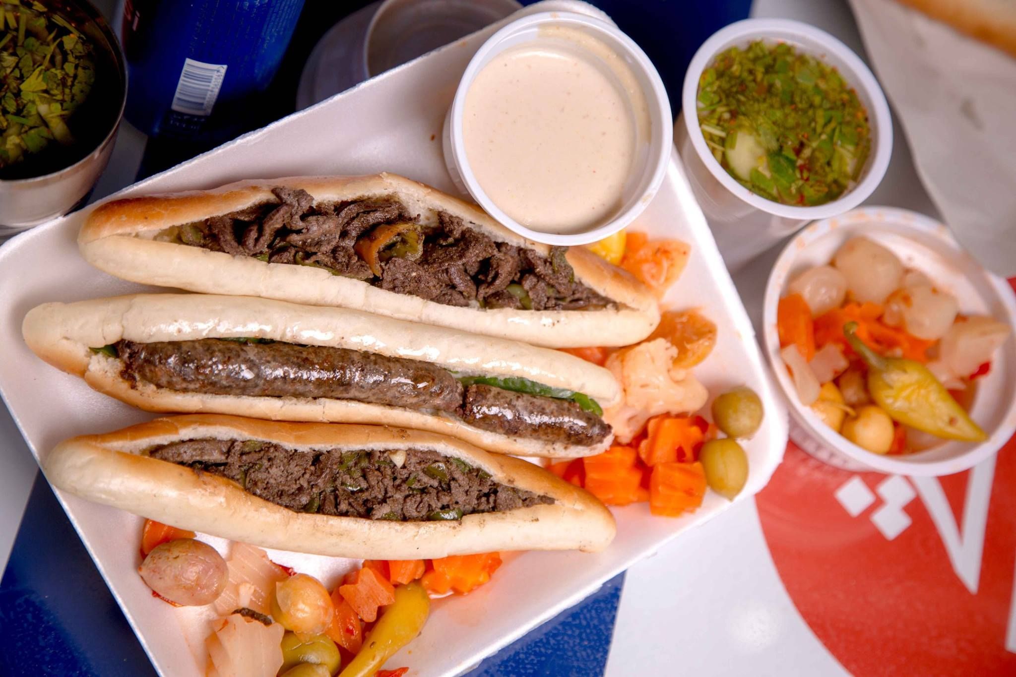 Oriental Sausage With Mixture Sandwich