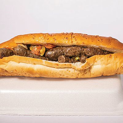 Lamb Sausage Sandwich