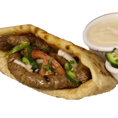 Sausage Sandwich (Baladi Bread)